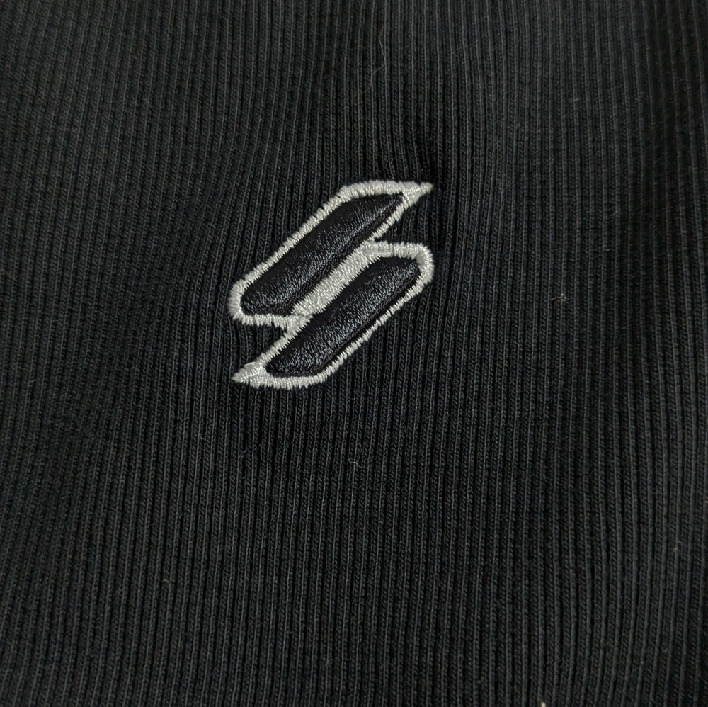 Superdry Code Essential Strappy Mini Slim Fit Tank Dress Bodycon Black Sz 10 EUC - Picture 11 of 16